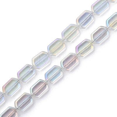 Electroplate Glass Beads Strands EGLA-N008-017-D03-1