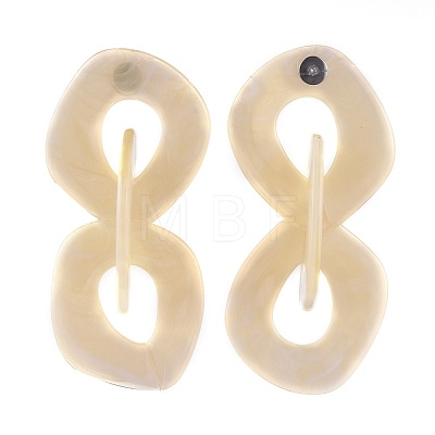 Acrylic Dangle Stud Earrings EJEW-JE03840-1