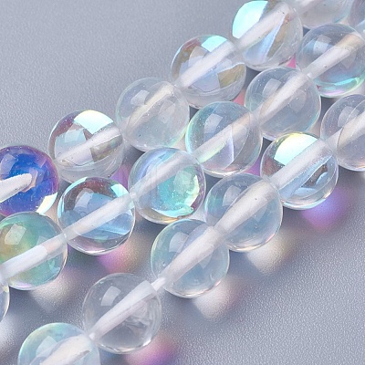 Synthetic Moonstone Beads Strands G-E468-H02-8mm-1