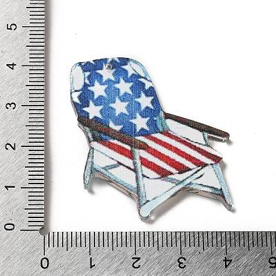 Independence Day Theme Printed Acrylic Pendants TACR-F007-01A-1
