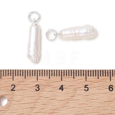 Natural Baroque Keshi Pearl Pendants PALLOY-JF05493-03-1
