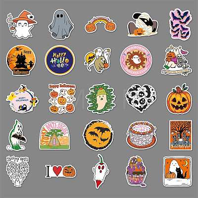 Halloween Themed Waterproof PVC Sticker Labels HAWE-PW0001-051-1