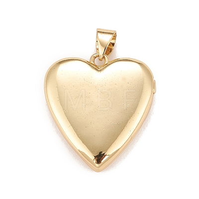 Brass Micro Pave Cubic Zirconia Locket Pendants X-KK-A161-47G-1