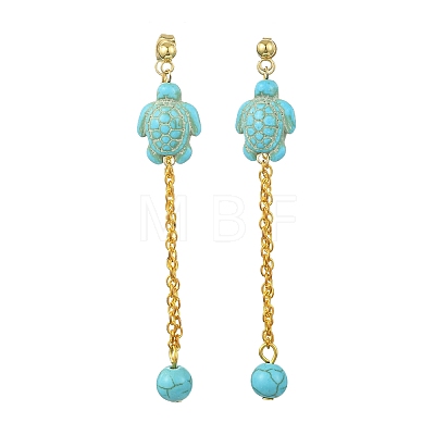 304 Stainless Steel Dangle Stud Earrings for Women EJEW-JE07233-1