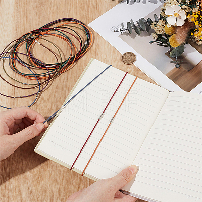 20Pcs 10 Colors Round Nylon Notebook Elastic Bands OCOR-GF0006-52-1