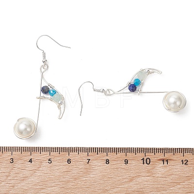 Brass Dangle Earrings EJEW-TA00804-1