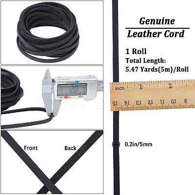 Flat Cowhide Leather Jewelry Cord LC-GF0001-10A-04-1