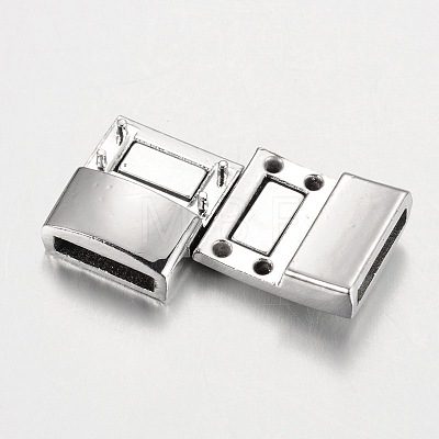 Rectangle Alloy Magnetic Clasps X-PALLOY-L168-07-1