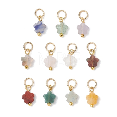 Natural Mixed Gemstone Pendants PALLOY-JF05138-01-1