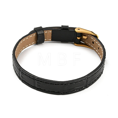 Leather Textured Watch Bands AJEW-K232-01G-08-1