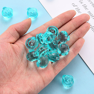 Transparent Acrylic Pendants TACR-T024-05B-946-1