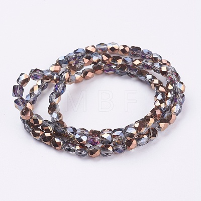 Electroplate Glass Beads Strands EGLA-F001-A07-1