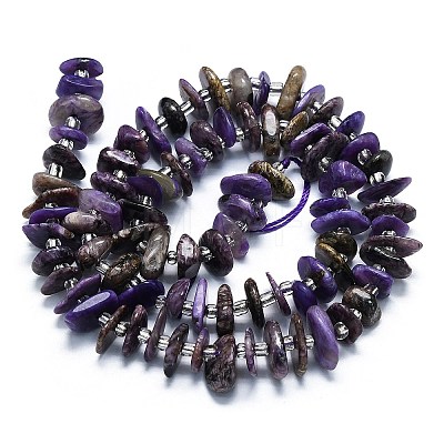 Natural Charoite Beads Strands G-K245-H10-02-1