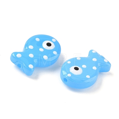 Baking Paint Glass Enamel Beads X-LAMP-D303-04J-1