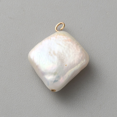 Natural Baroque Keshi Pearl Pendants KK-CJC0025-001G-08-1