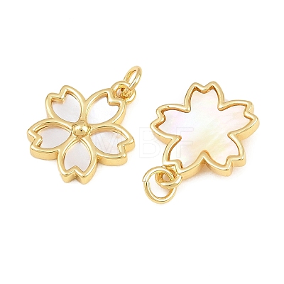 Brass with White Shell Pendants CU-CBA9482-04G-03-1