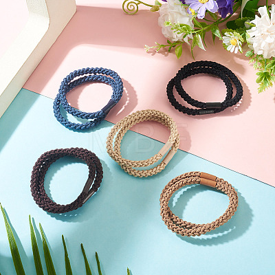 10Pcs 5 Colors Polyester Hair Accessories OHAR-TAD0001-04-1