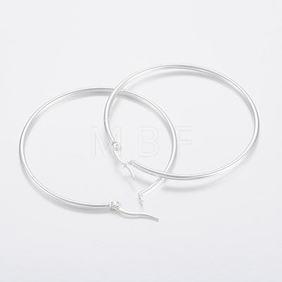 304 Stainless Steel Big Hoop Earrings EJEW-H327-01A-1