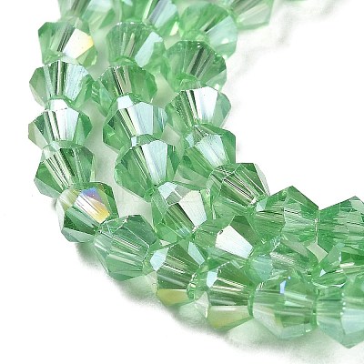 Transparent Electroplate Glass Beads Strands EGLA-A039-T6mm-B24-1