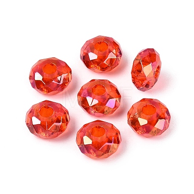 Transparent Acrylic European Beads OACR-E033-25H-1