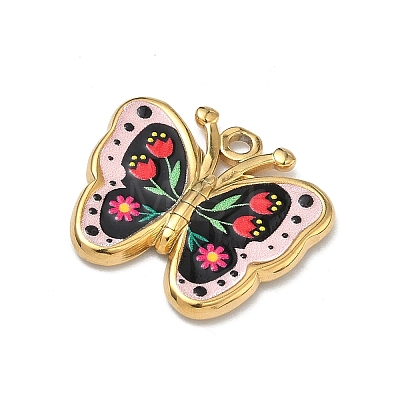 Printed 304 Stainless Steel Pendants STAS-C174-10G-01-1