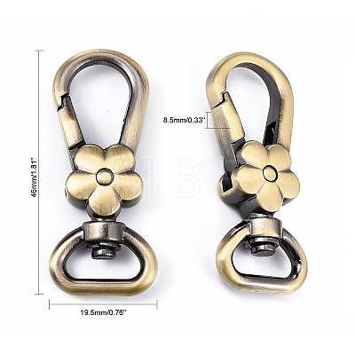 Alloy Swivel Clasps PALLOY-TAC0010-01AB-1