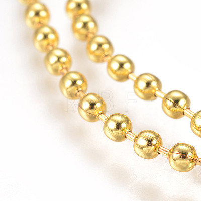 Stainless Steel Ball Chain Necklace Making MAK-L019-01C-G-1