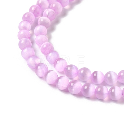 Natural Selenite Dyed Beads Strands G-P493-02G-1