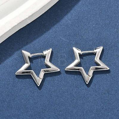 Brass Hoop Earrings EJEW-D320-17P-1