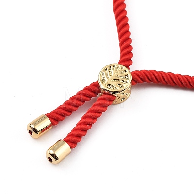 Adjustable Nylon Twisted Cord Slider Bracelets BJEW-JB05322-01-1