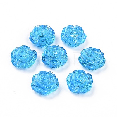 Handmade Lampwork Flower Beads X-LAMP-C004-05D-1
