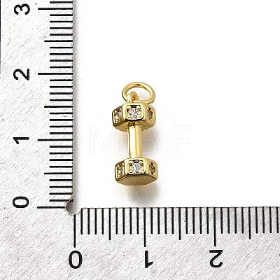 Brass Micro Pave Cubic Zirconia Charms KK-P295-19G-1