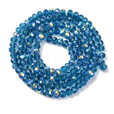 Electroplate Transparent Glass Beads Strands EGLA-A046-01A-10-1