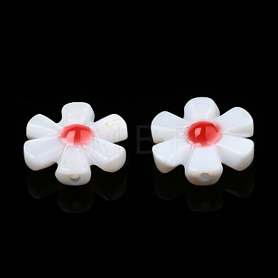 Natural Freshwater Shell Enamel Beads SHEL-N003-27C-1