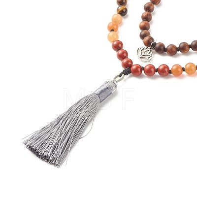 Buddhist Necklace NJEW-JN03848-1