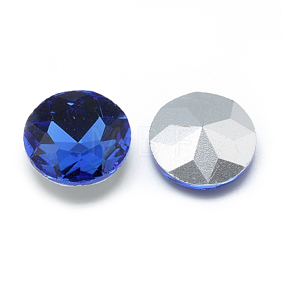 Pointed Back Glass Rhinestone Cabochons RGLA-T029-8mm-12-1