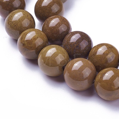 Natural Gemstone Beads Strands G-P424-D-10mm-1