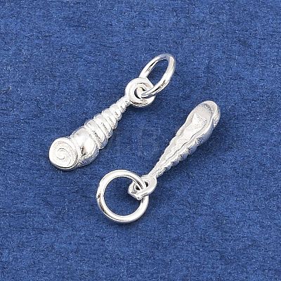 925 Sterling Silver Shell Shape Charms STER-I023-01S-04-1