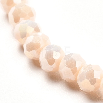 Faceted Glass Rondelle Beads Stretch Bracelet for Kid BJEW-JB06807-16-1