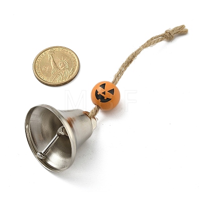 Halloween Iron Bell Hanging Ornaments HJEW-JM02463-1