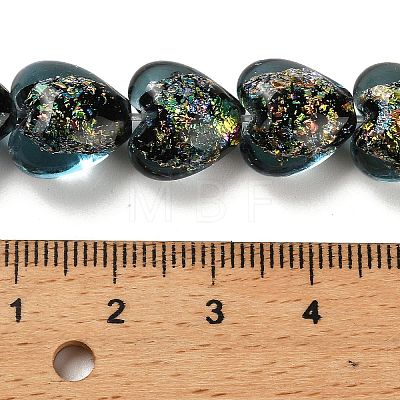 Handmade Dichroic Foil Glass Beads Strands DICH-U001-03E-1