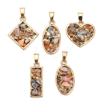 Natural Druzy Agate Pendants GG-K002-21-1