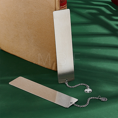 4Pcs 2 Style 201 Stainless Steel Bookmark AJEW-AB00201-1