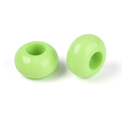 Opaque Acrylic European Large Hole Beads SACR-N019-03D-1