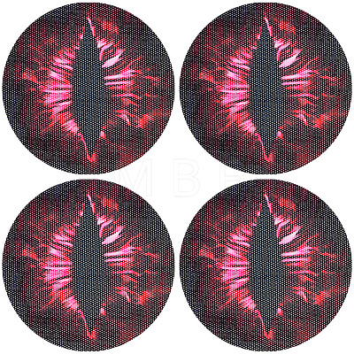 2 Sets Eye PVC Headlight Car Sticker AJEW-CP0006-12B-1
