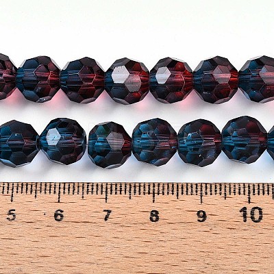 Baking Paint Transparent Glass Beads Strands DGLA-A035-T10mm-A10-1