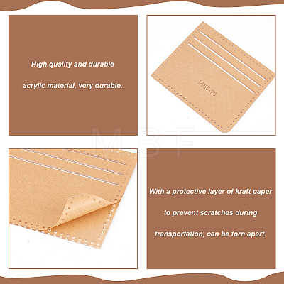 13Pcs 13 Style Acrylic Template for Money Clip Wallet Making DIY-WH0308-528-1