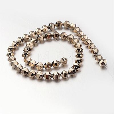 Electroplate Non-magnetic Synthetic Hematite Bead Strands G-F300-29B-06-1
