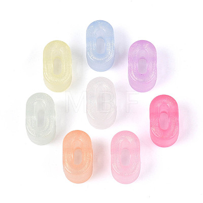 Luminous Frosted Transparent Acrylic Beads TACR-T029-21A-1