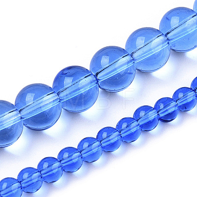 Transparent Glass Beads Strands GLAA-T032-T10mm-04-1-1